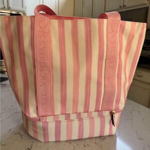 Victoria secret pink striped cooler new with tags